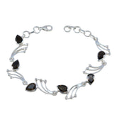 Mia Minimalist Brown Bracelet for Everyday Wear Smoky Quartz Brown